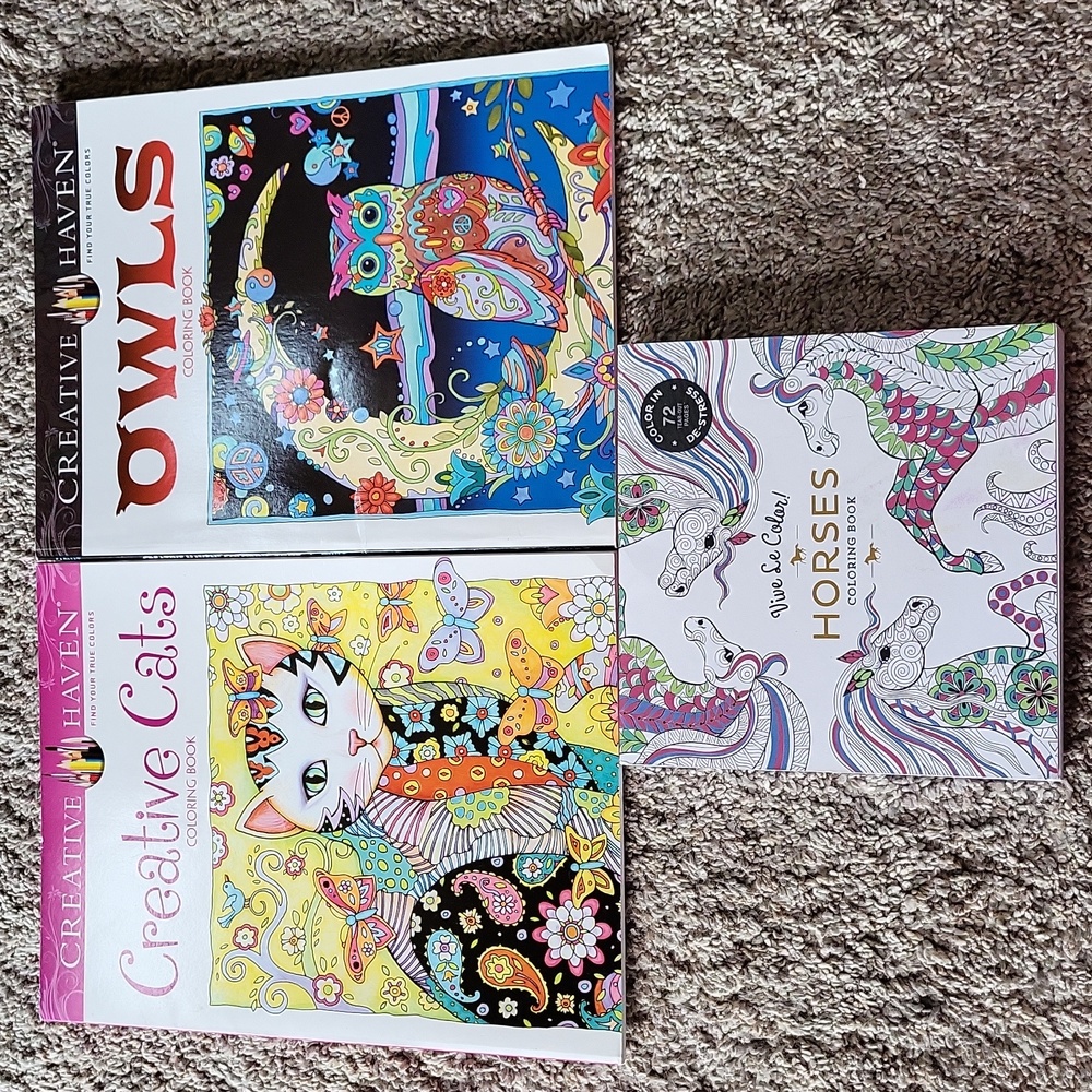 NWT, 3 Adult Coloring Books